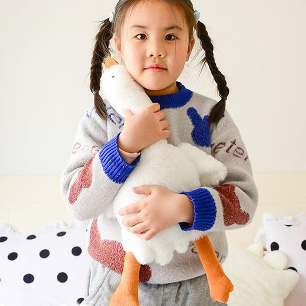 Werdast goose plush 34-inch white comforting pillow and gift idea