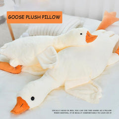 Werdast goose plush 50-inch white oversized cuddle buddy for relaxation