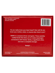 WE'RE NOT REALLY STRANGERS 150 conversation cards shown for engaging talks.