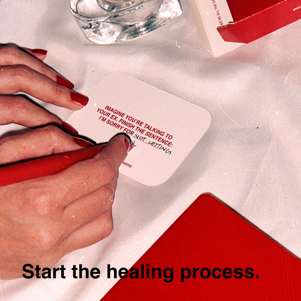 WE'RE NOT REALLY STRANGERS Breakup Expansion journal prompts for inner clarity.