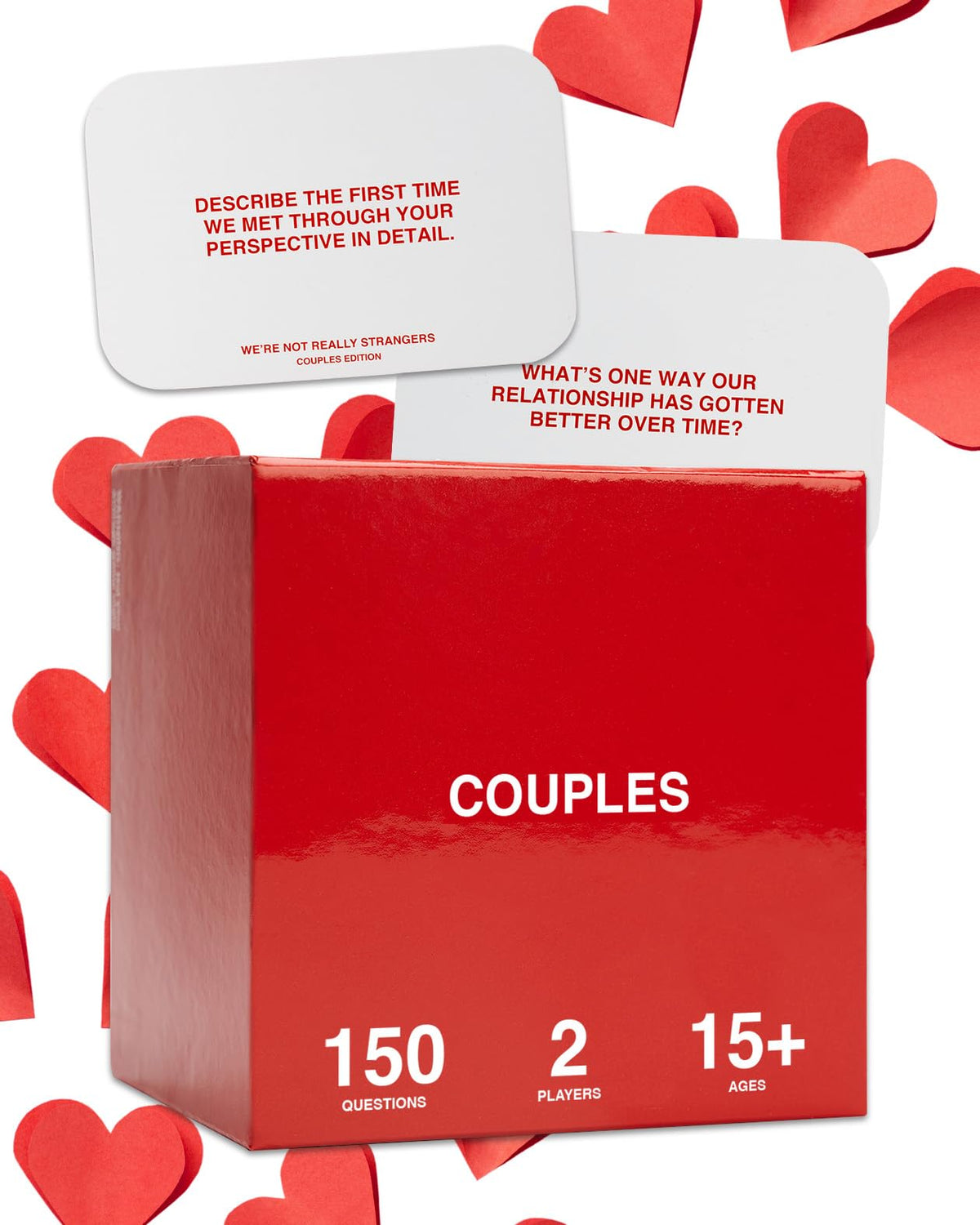 We're Not Really Strangers Couples Edition box front for romantic date nights.