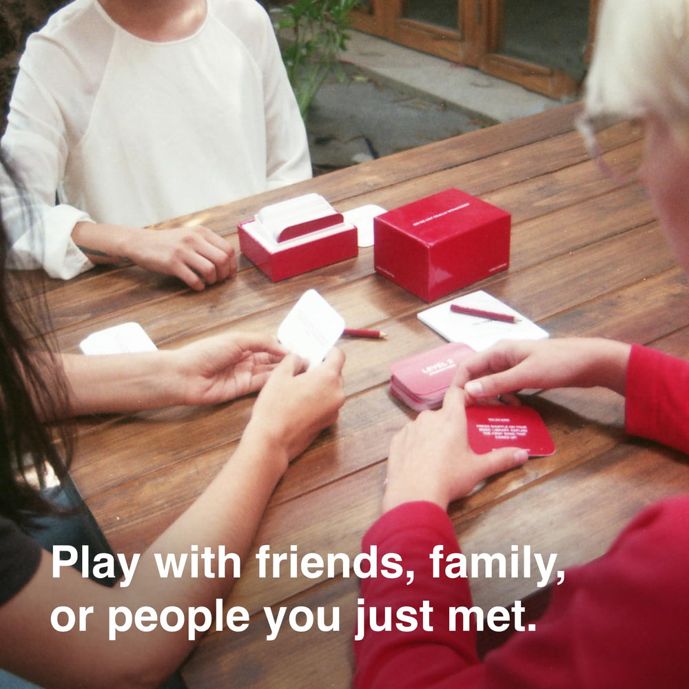 WE'RE NOT REALLY STRANGERS game night setup ready for bonding.