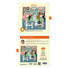 WerkShoppe Poodle Martini Lounge frame-ready puzzle art after completion.