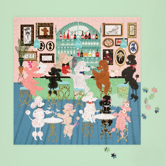 WerkShoppe Poodle Martini Lounge puzzle pieces with precise cuts for flawless fitting.