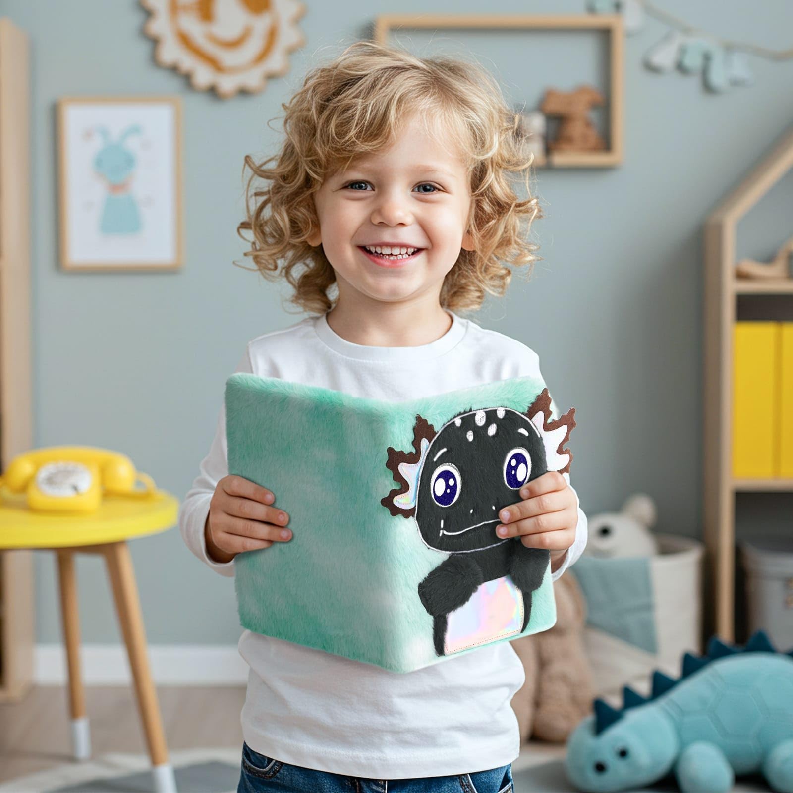 WERNNSAI Axolotl Diary fits school bags for on-the-go creativity