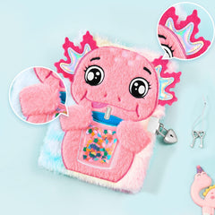 WERNNSNSAI axolotl diary closeup plush material