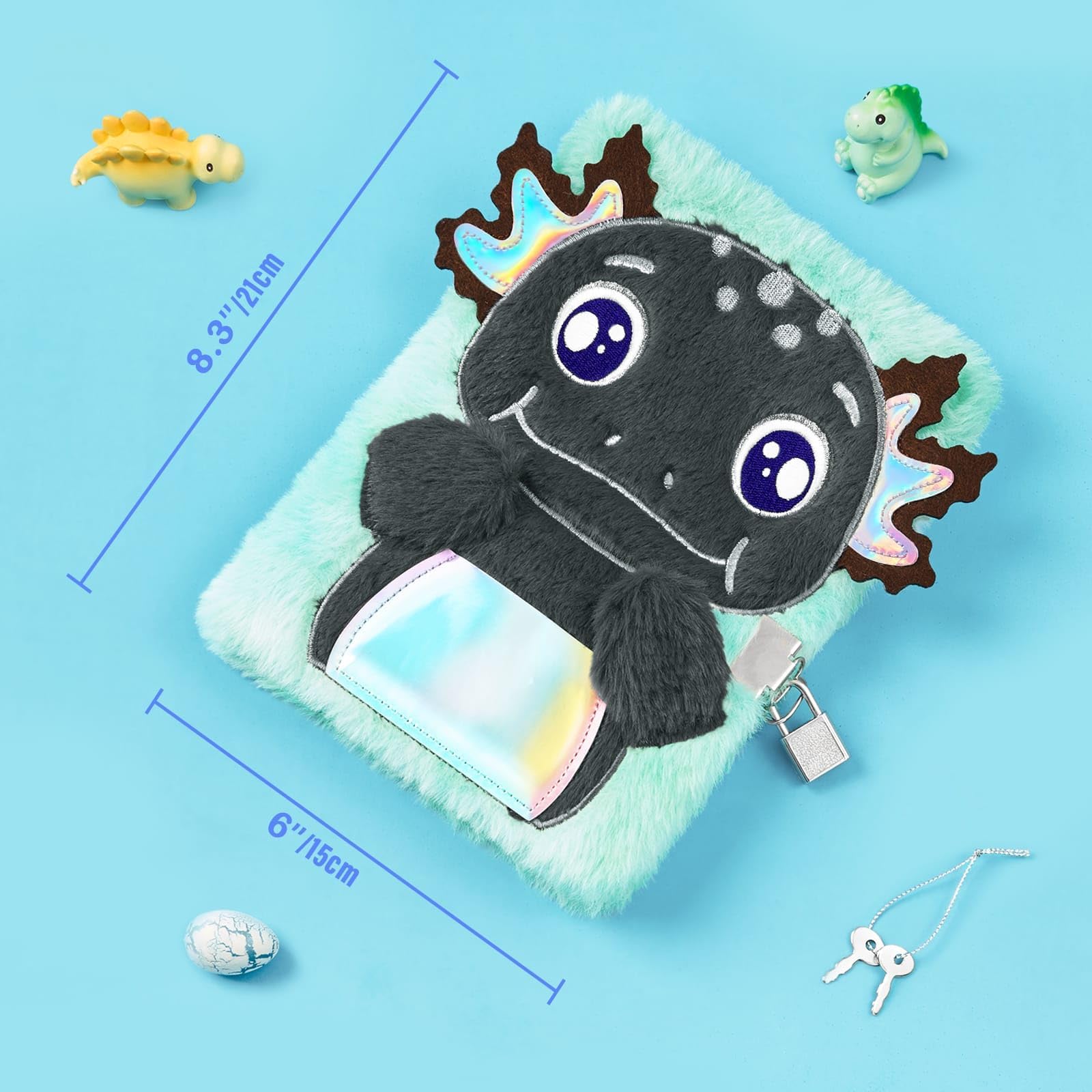 WERNNSAI Axolotl Diary lock and key ensure privacy for secret notes