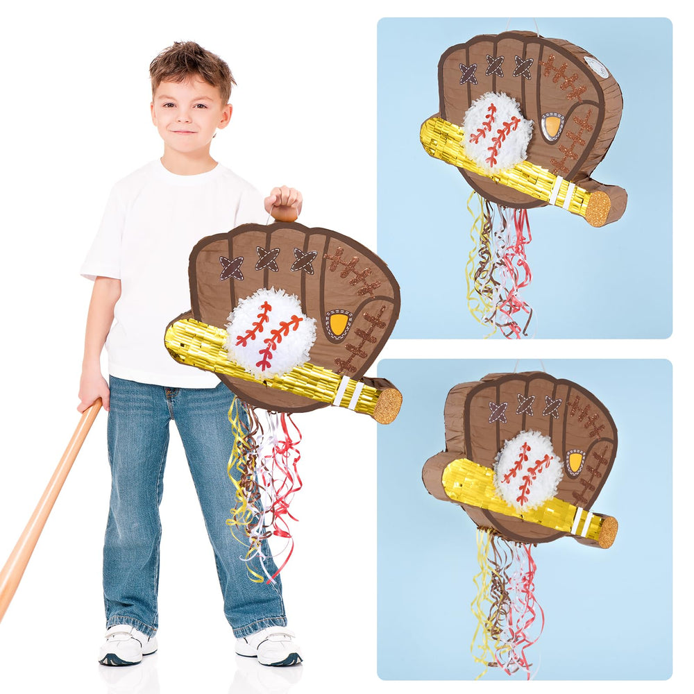 WERNNSAI Baseball Pinata dimensions guide easy handling and display.