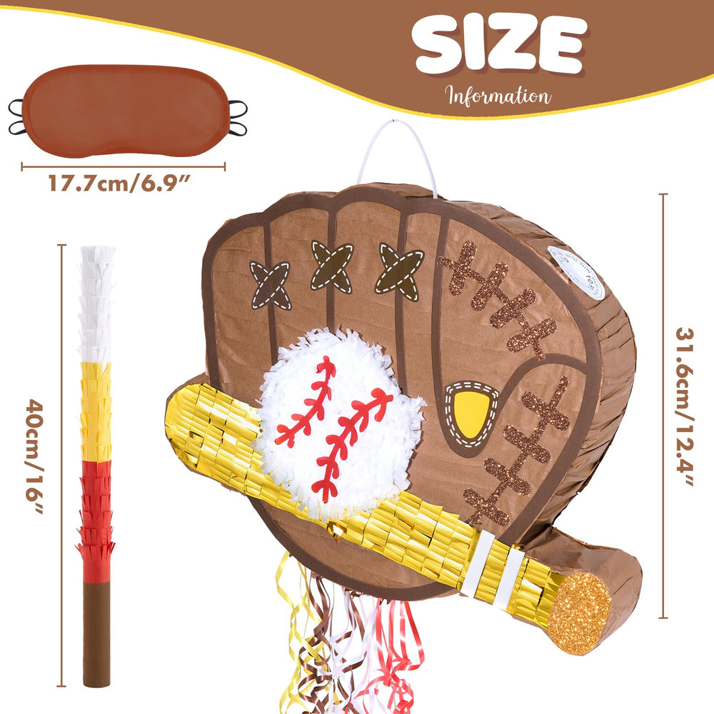 WERNNSAI Baseball Pinata top hole and hanging loop enable quick setup.