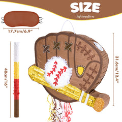 WERNNSAI Baseball Pinata top hole and hanging loop enable quick setup.