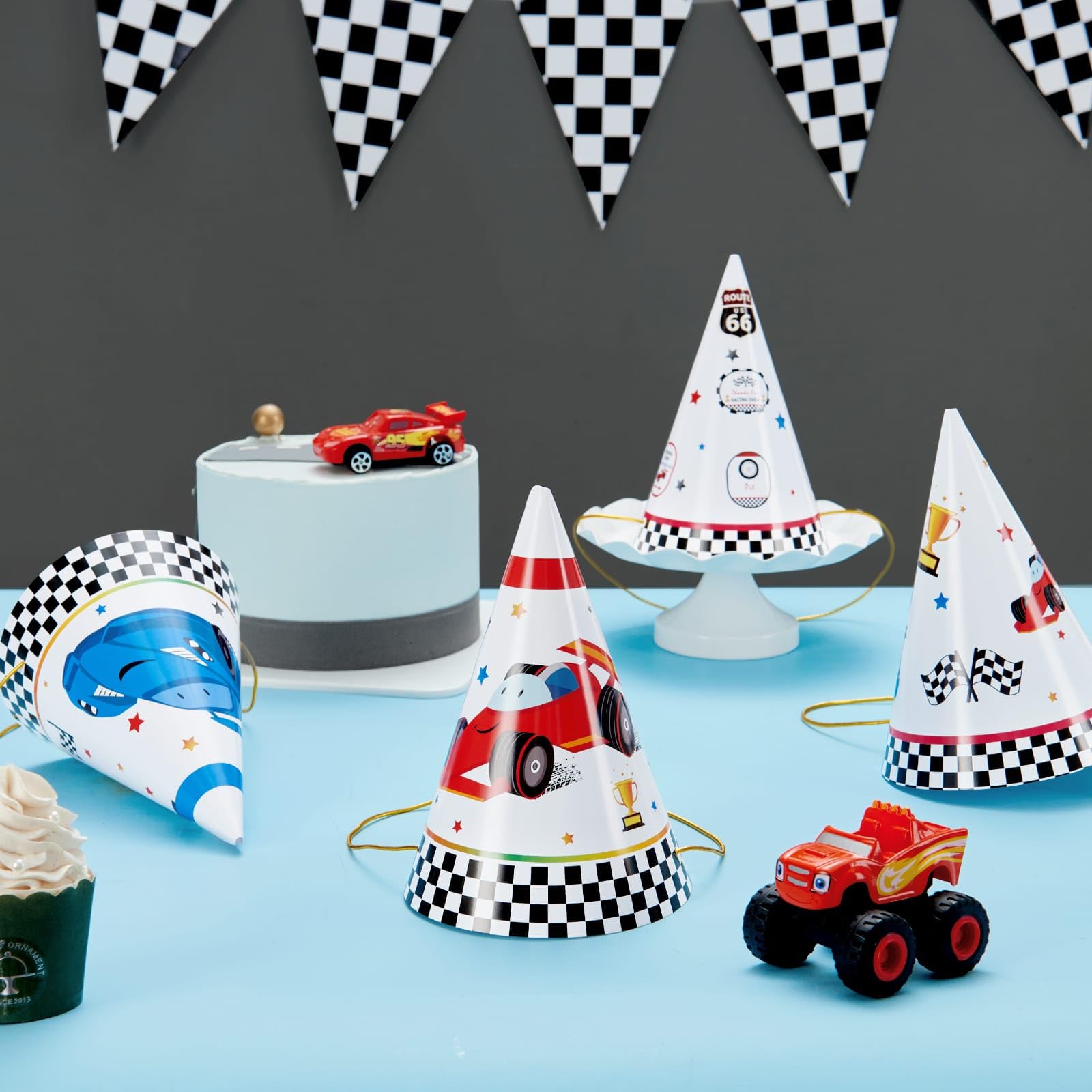 WERNNSAI birthday hats with adjustable ropes for comfortable wear.