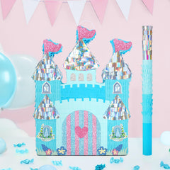 WERNNSAI blue pinata with diamond windows, ideal for Frozen-themed celebrations.