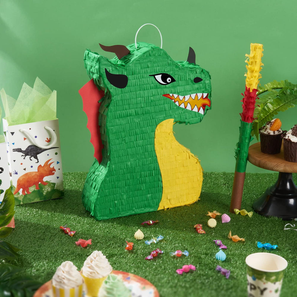 WERNNSAI Dino theme decor pinata close up for a lively dinosaur party atmosphere