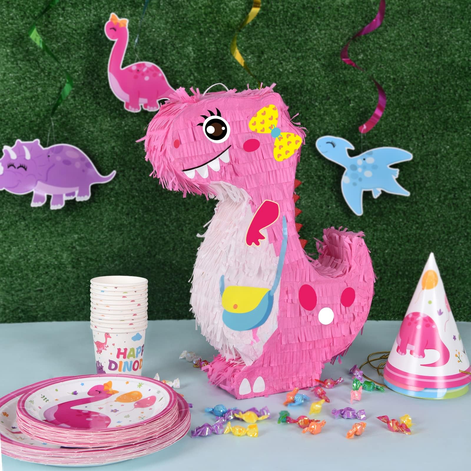 WERNNSAI Dinosaur Pinata packaged set ready for immediate party use