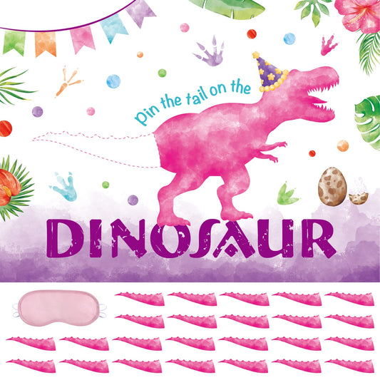 WERNNSAI dinosaur poster for the pin-the-tail game
