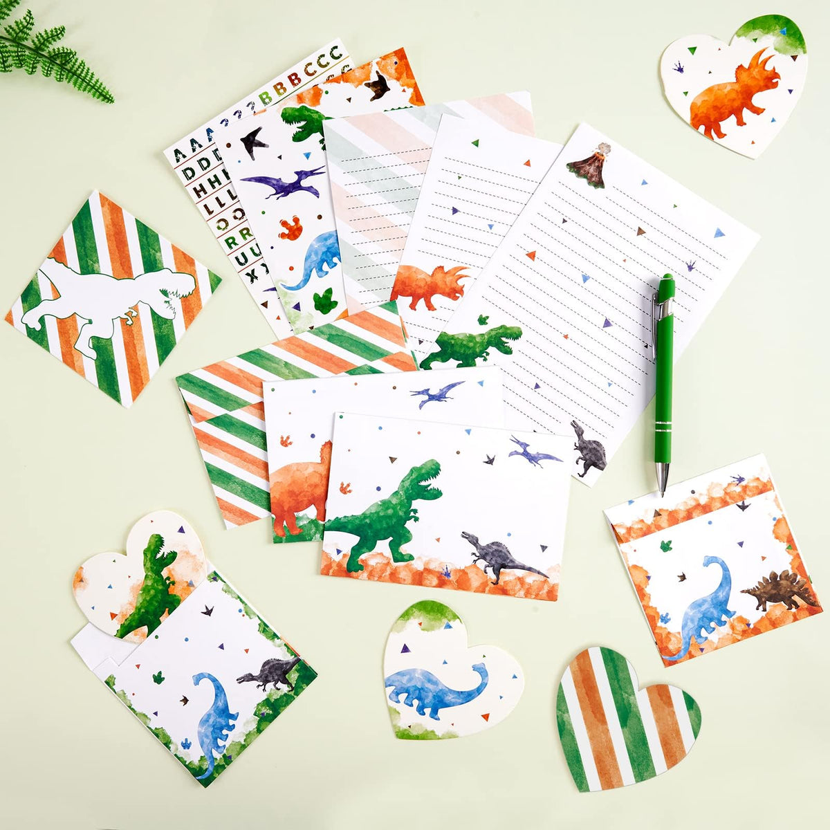 WERNNSAI dinosaur stationery set packaging, gift-ready presentation for kids