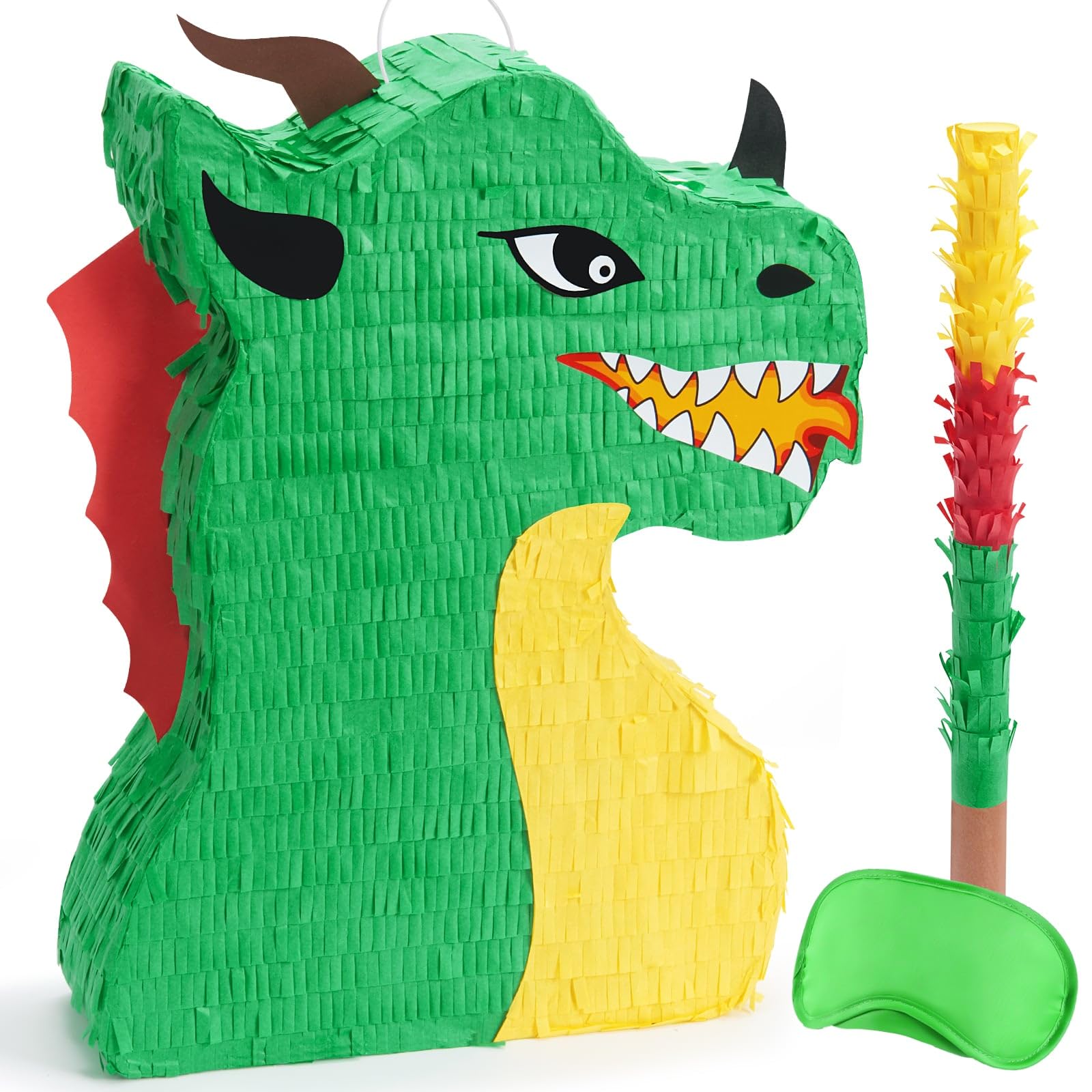 WERNNSAI Dragon Pinata assembly ready with durable corrugated paper for a festive party