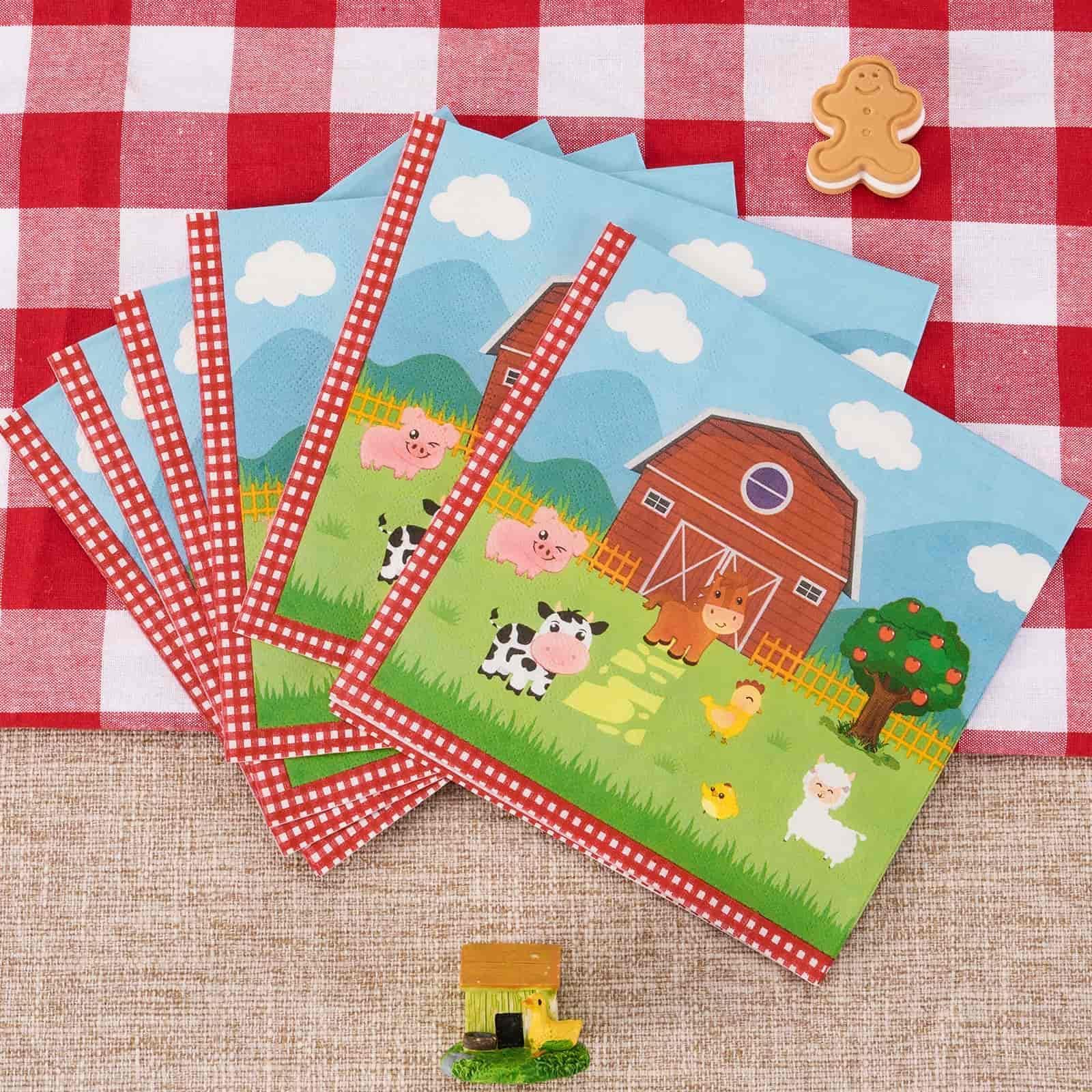 WERNNSAI farm decor napkins ideal for parties and casual meals