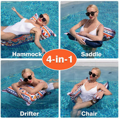 WERNNSAI foldable pool floats with carry handles for easy travel