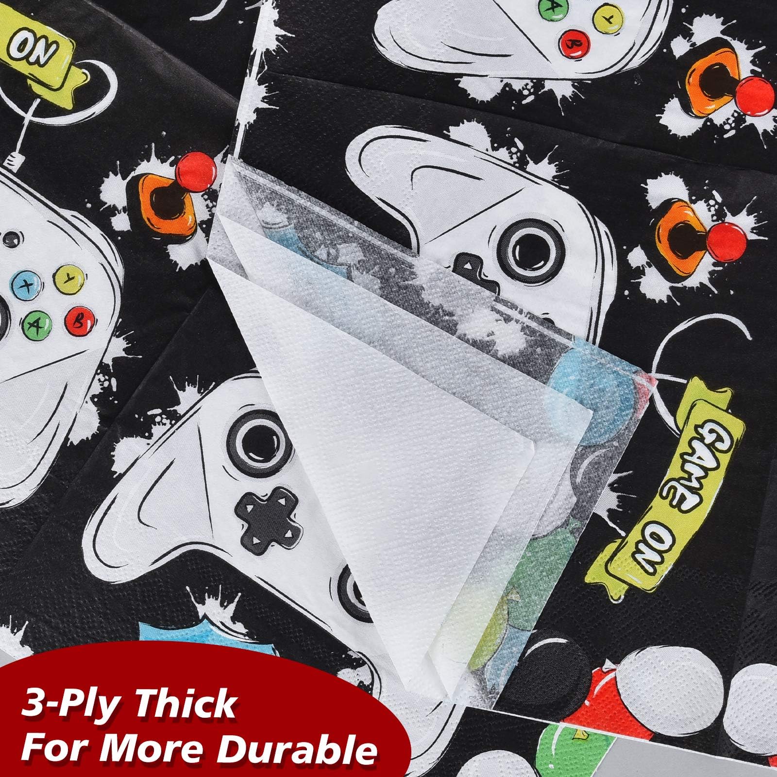 WERNNSAI game-tableware 400gsm image shows durable plates resisting folding