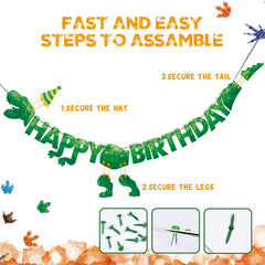 WERNNSAI pre-strung dinosaur banner for quick, mess-free setup.