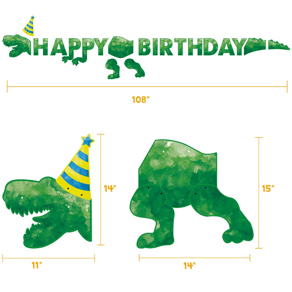 WERNNSAI T-Rex dinosaur illustration banner for dino-themed celebrations.