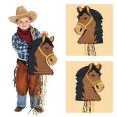 WERNNSAI horse pinata dimensions 16-5 x 13-4 x 3 inches.