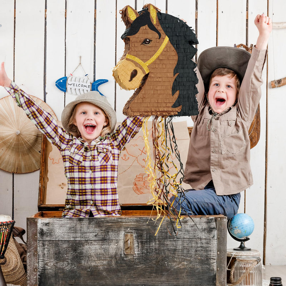 WERNNSAI horse pinata hanging loop enables easy overhead setup.