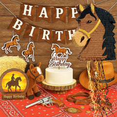 WERNNSAI horse pinata side view emphasizes durable corrugated construction.