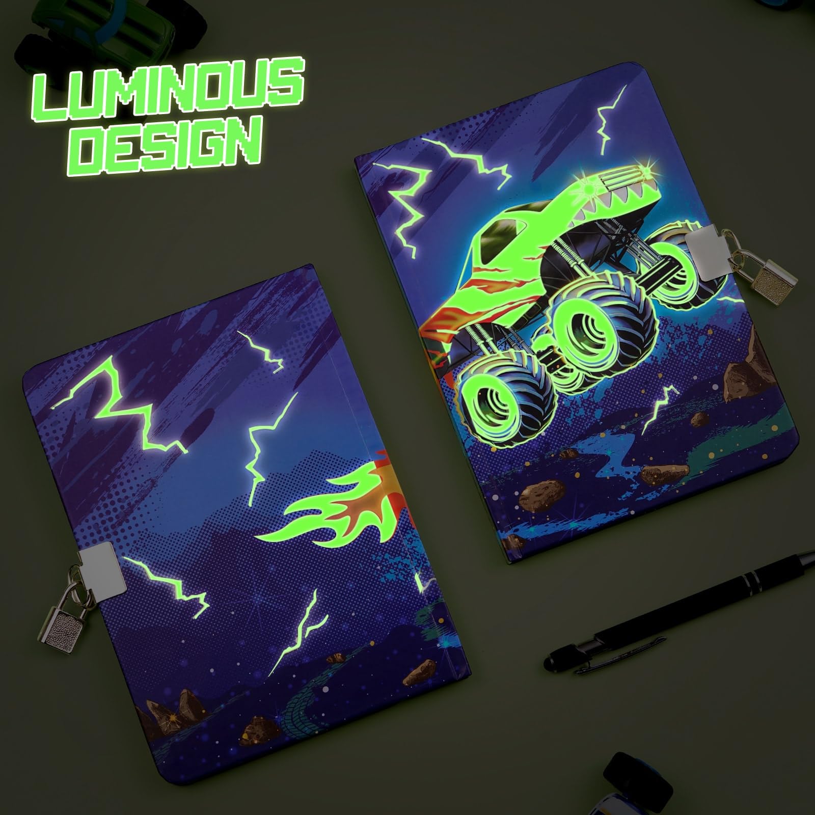 WERNNSAI Luminous diary glow-in-the-dark cover sparks nighttime imagination