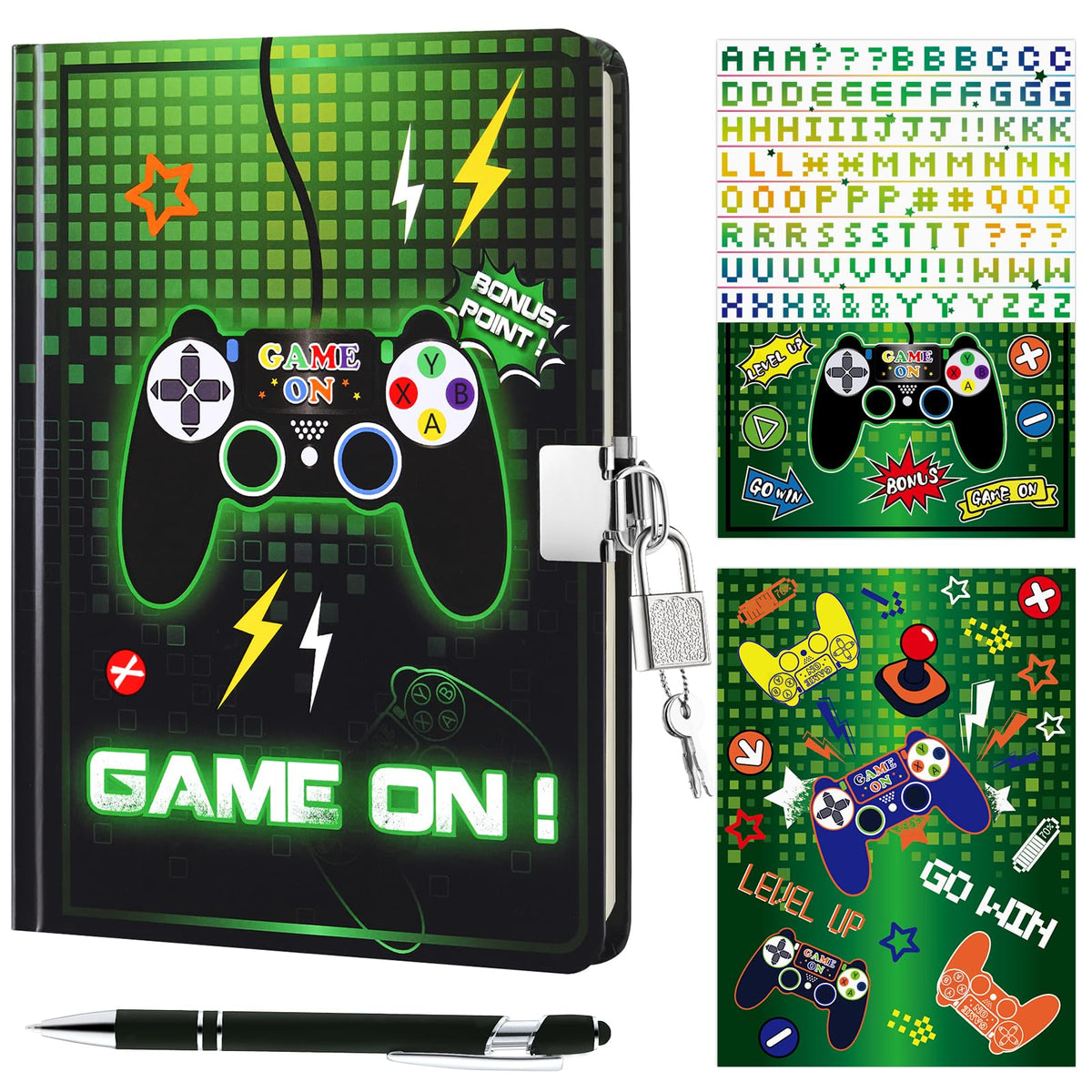 WERNNSAI Luminous Kids Diary cover glows in the dark for nighttime journaling.