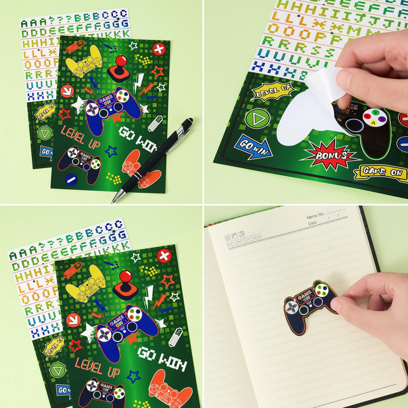 WERNNSAI included pen and sticker sheets for personalization.