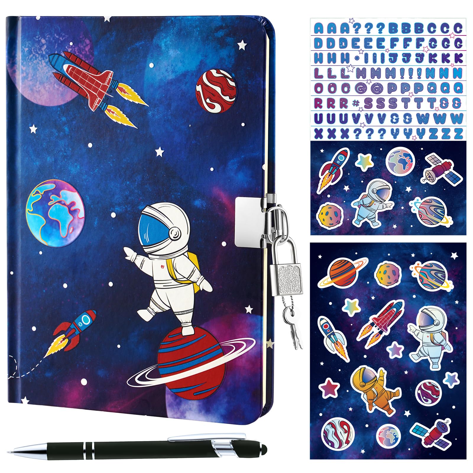 WERNNSAI luminous space diary cover glowing in the dark for night journaling refresh