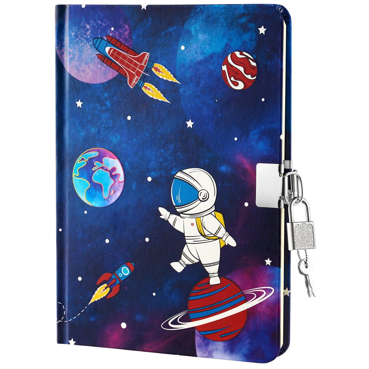 WERNNSAI luminous space diary cover glows after light exposure for curious kids.