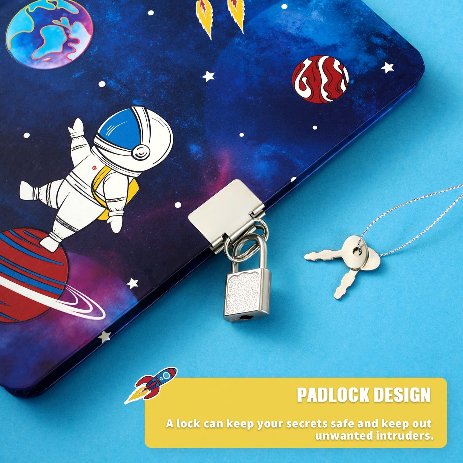 WERNNSAI luminous space diary lock and keys provide private space for thoughts.