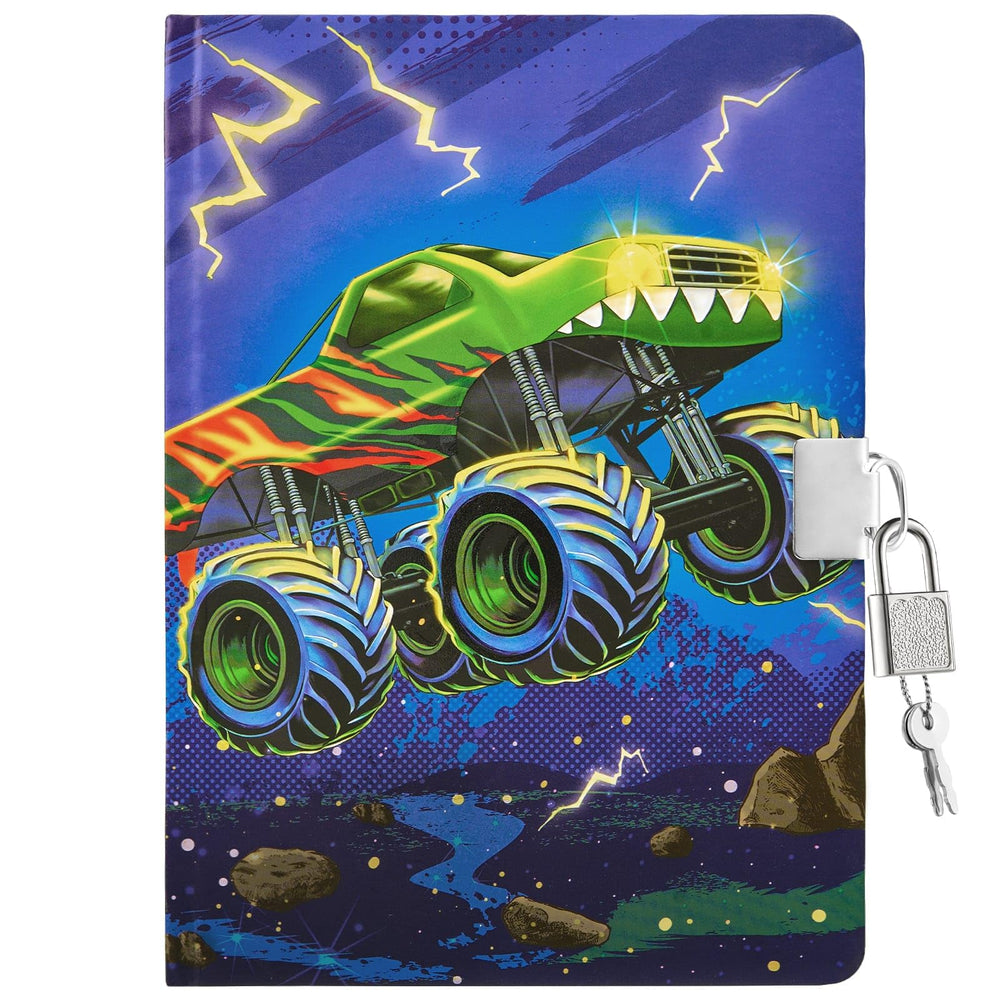 WERNNSAI Monster Truck Diary cover art encourages imaginative writing on the go