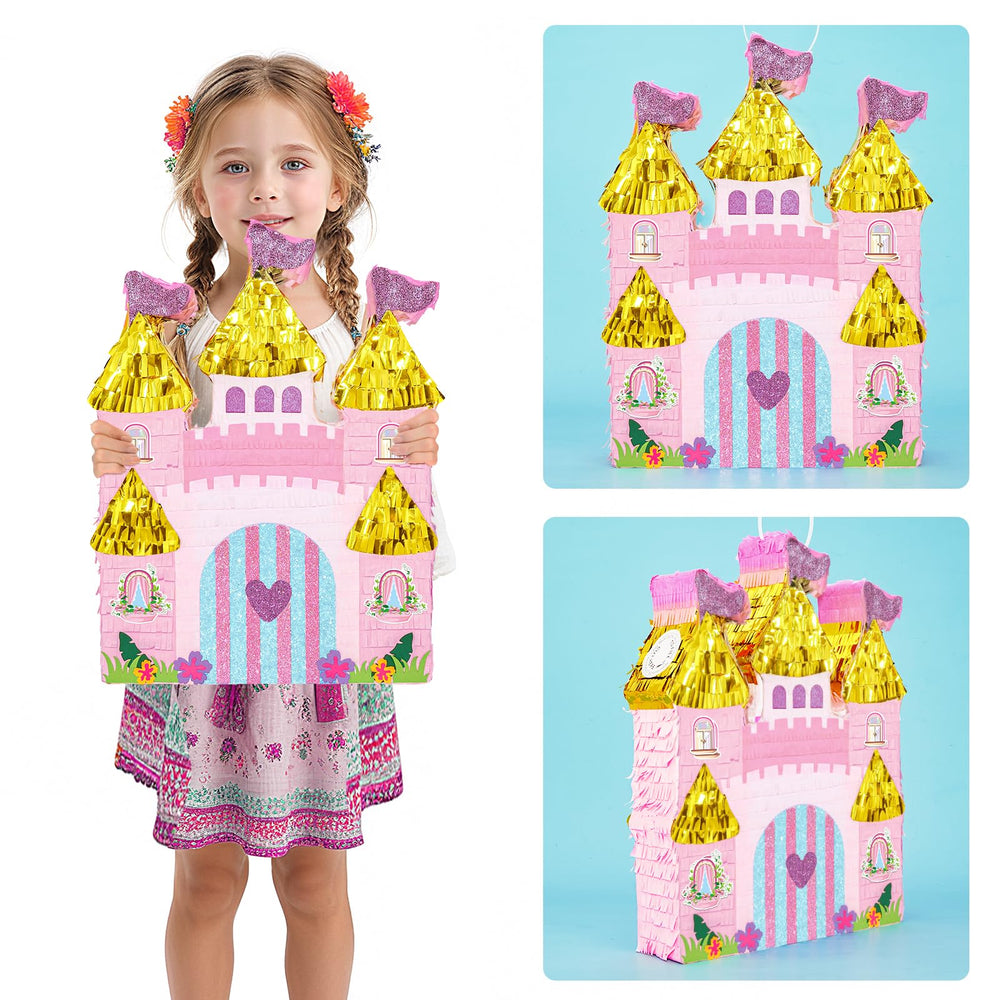 WERNNSAI Princess Castle Piñata top fill-hole for quick loading