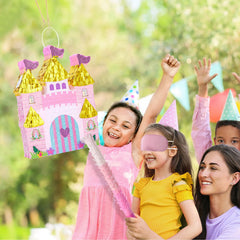 WERNNSAI Princess Castle Piñata corrugated paper supports up to 5 lbs