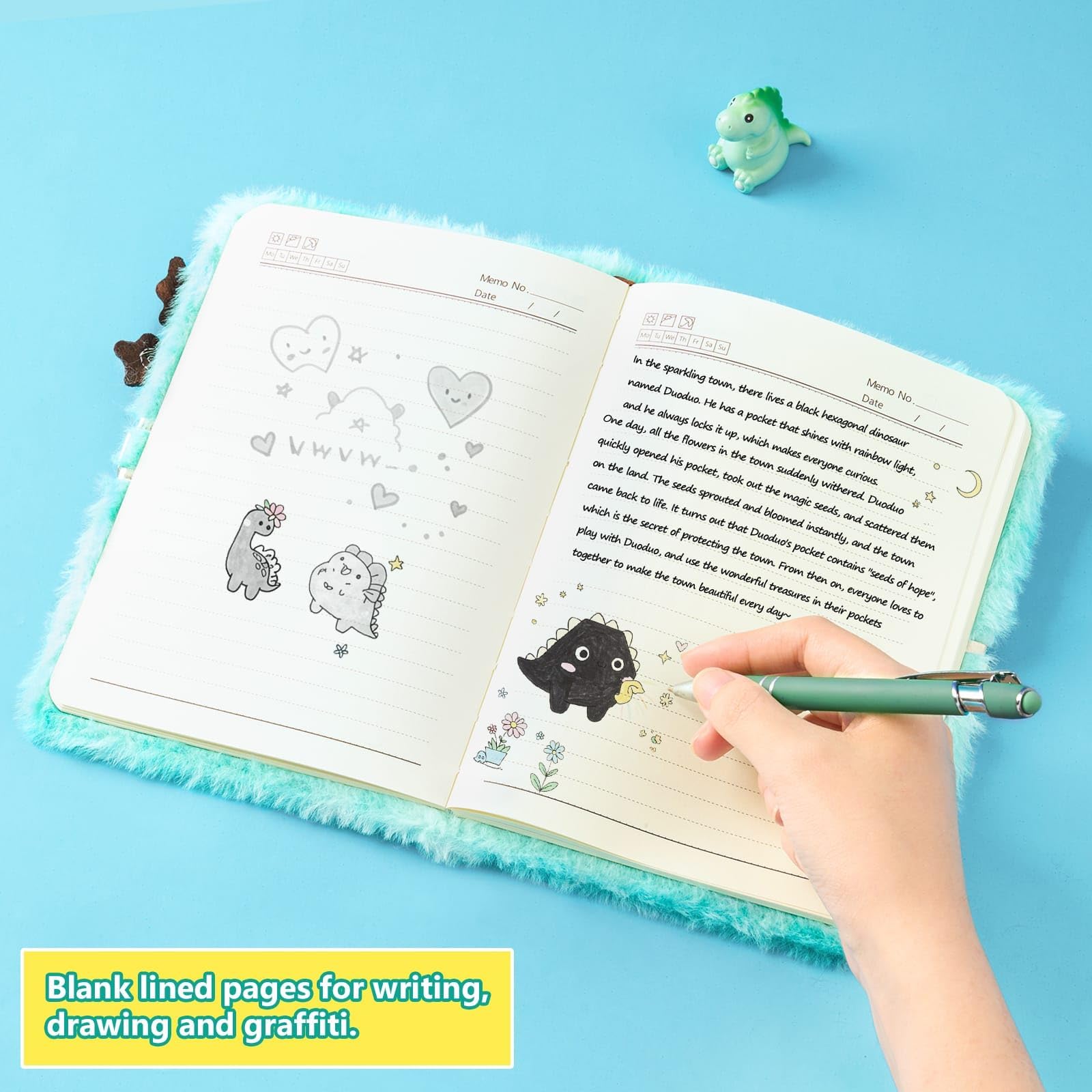 WERNNSAI Soft plush diary cover invites gentle handling