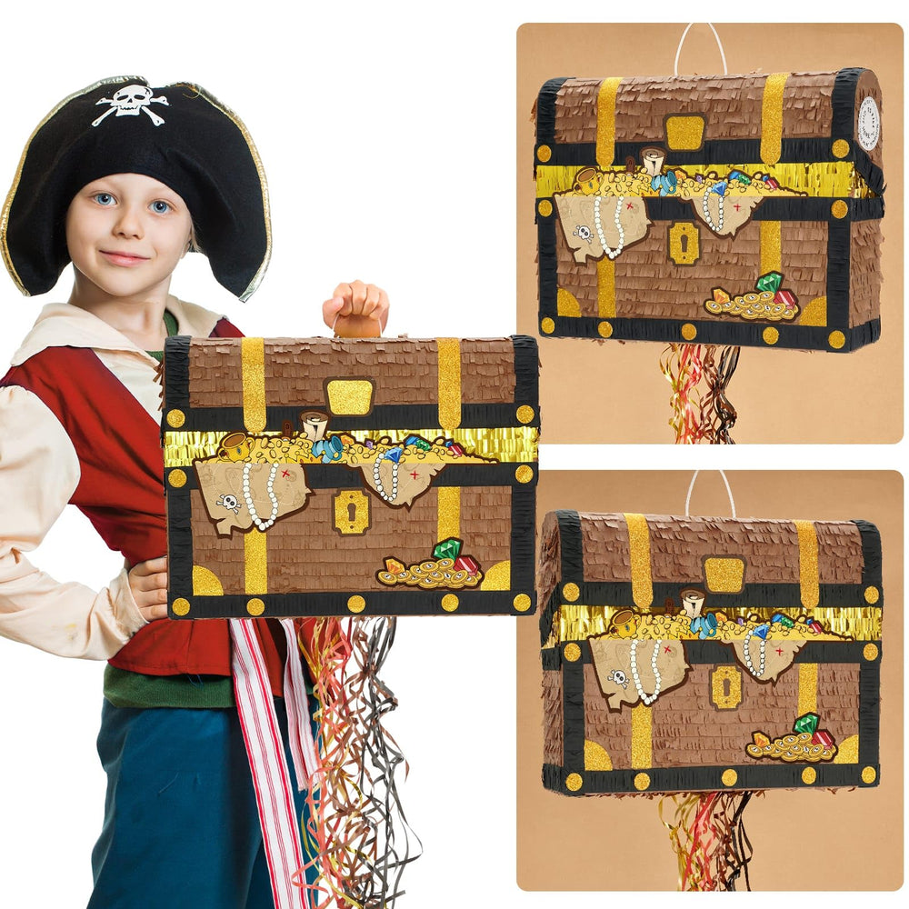 WERNNSAI Treasure Chest Pinata filled with treats and surprises for kids.