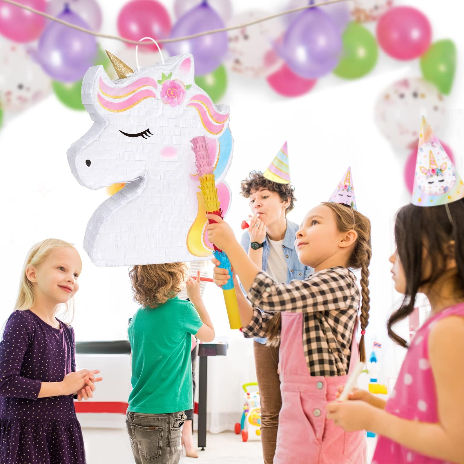 WERNNSAI Unicorn Piñata decor display doubles as a playful room accent