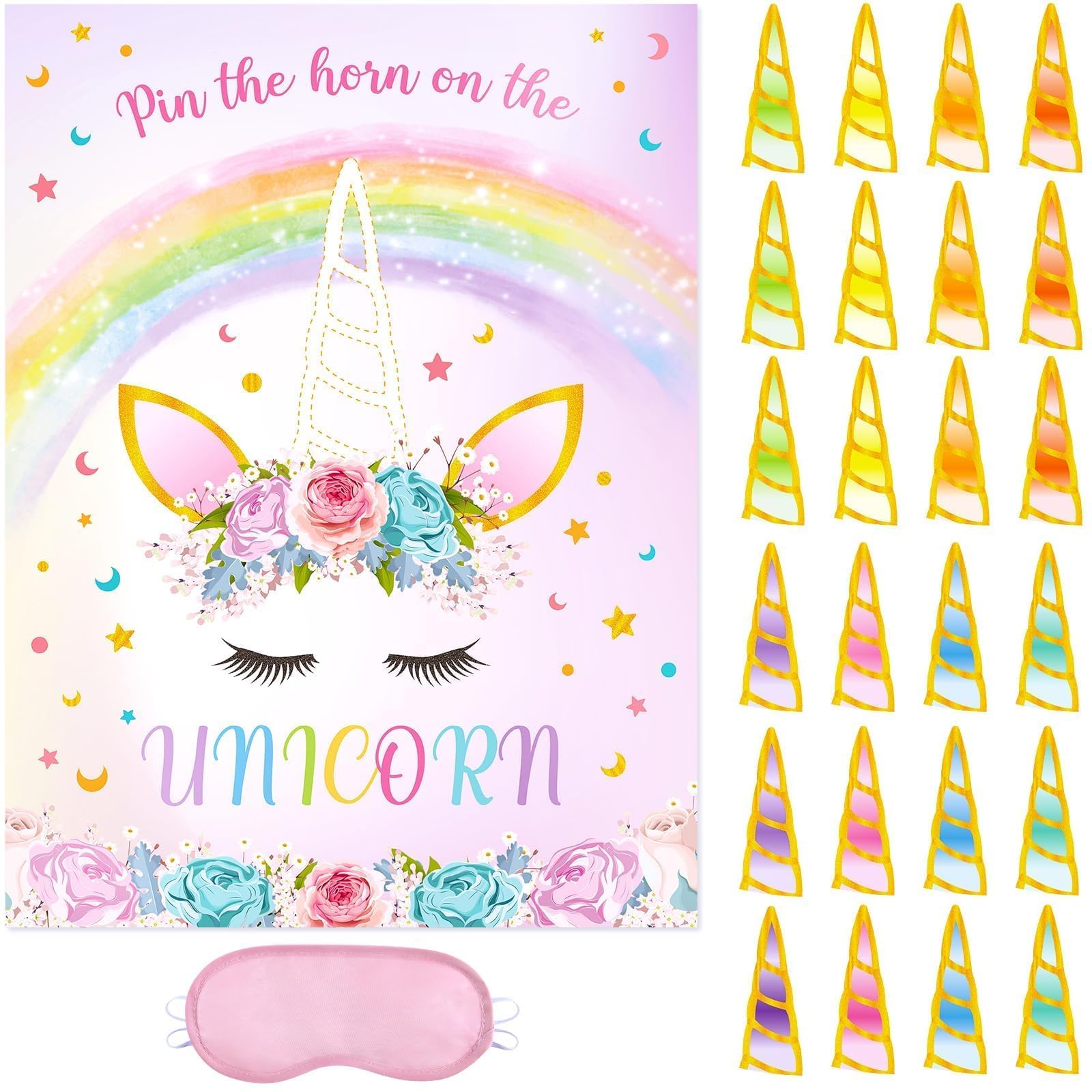 WERNNSAI unicorn poster showing the rainbow design for wall display