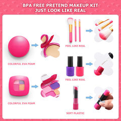 WESAYEE blush powder for toddlers, beginner-friendly pretend makeup for rosy cheeks