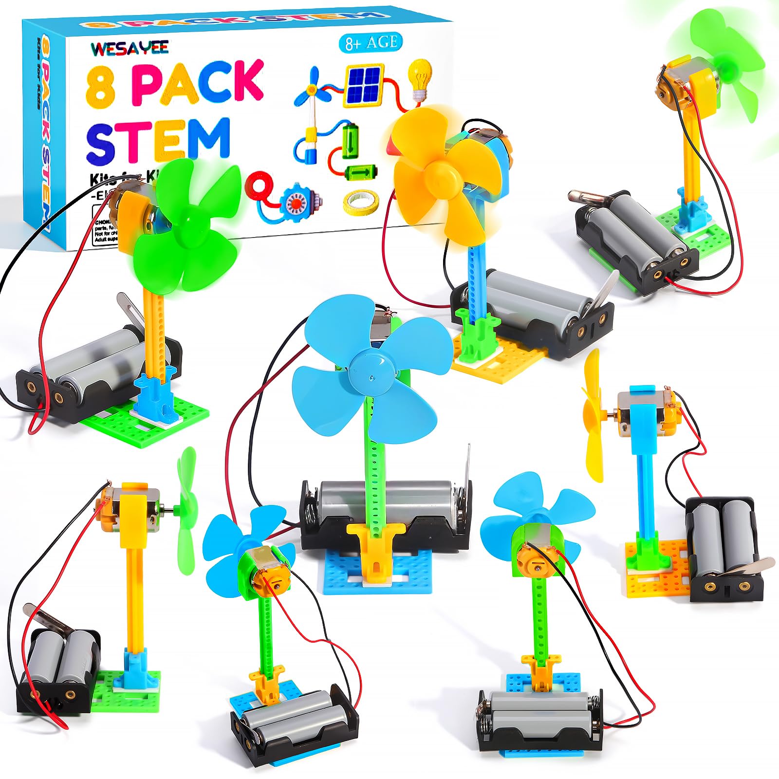 WESAYEE bulk STEM kit eight-fan assembly for hands-on engineering practice
