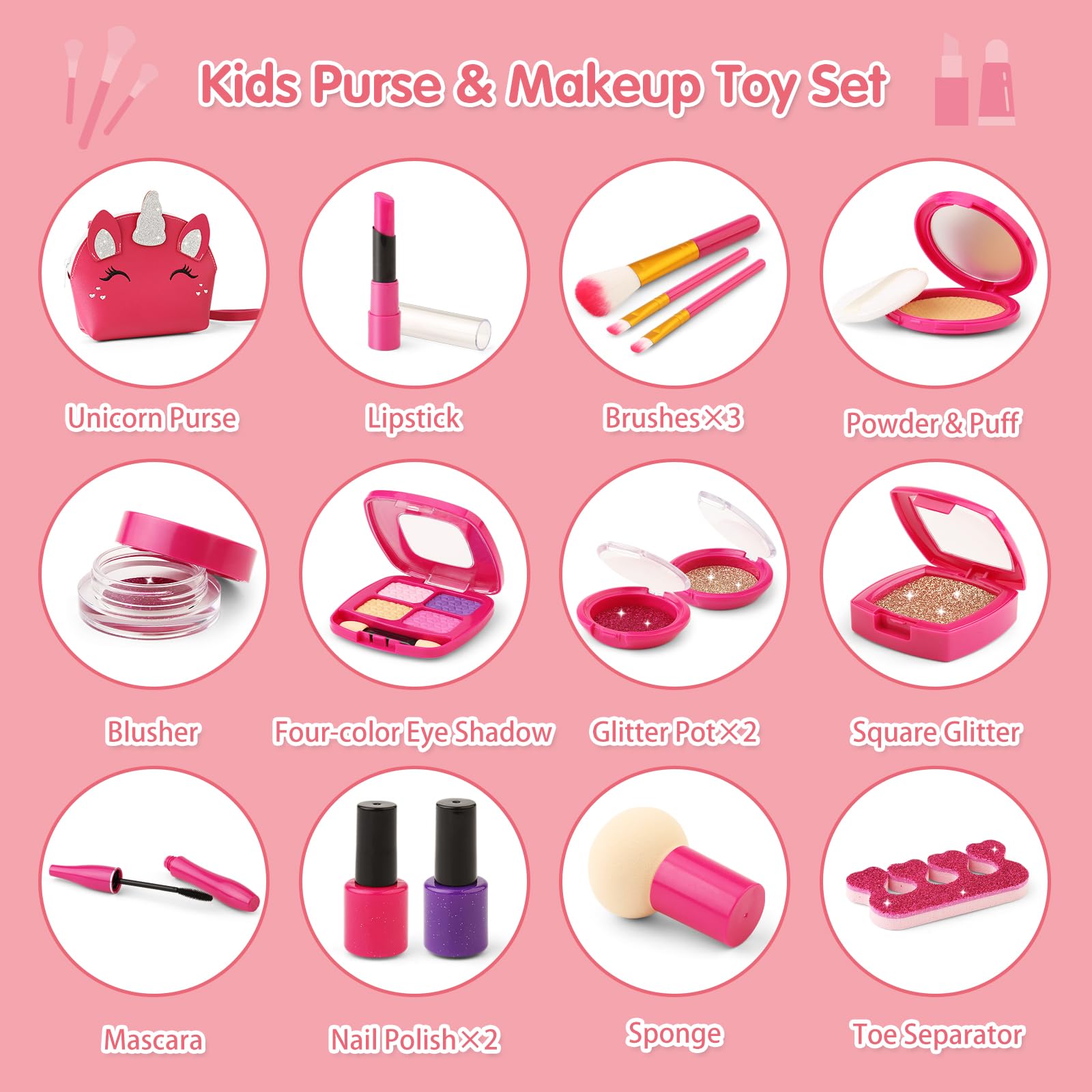 WESAYEE lipstick tube for toddlers, safe pretend makeup that adds color to play