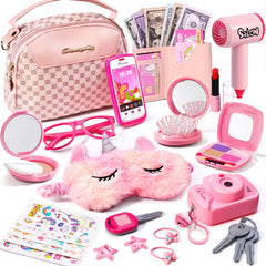 WESAYEE little girl purse with pretend makeup for imaginative on-the-go play