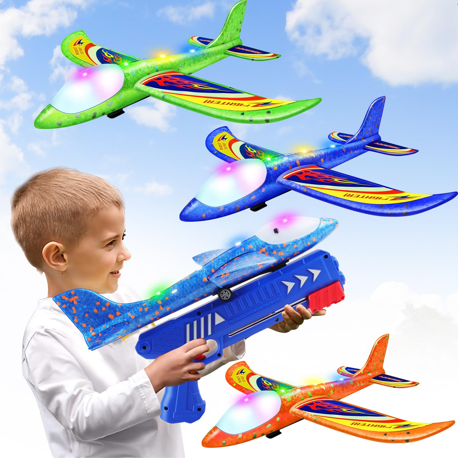 Wesfuner 3-pack foam launcher kit ready for durable outdoor play.