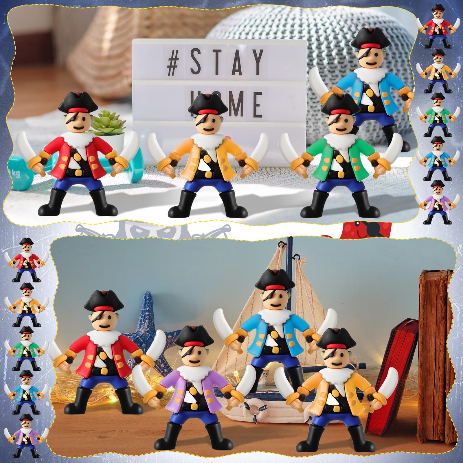 Wesiti pirate cake toppers set for decorating treats