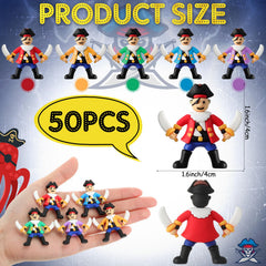 Wesiti pirate figurine front view highlighting detailed attire and accessories