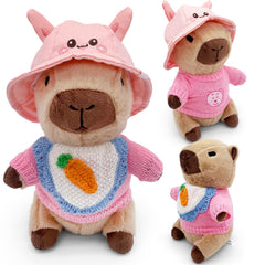 WESOPAN Capybara plush 30cm pink, cozy bedtime buddy